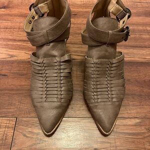 Elegant Brown Women's Mules with Straps